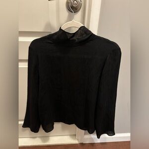 Zara Black High-Neck Blouse